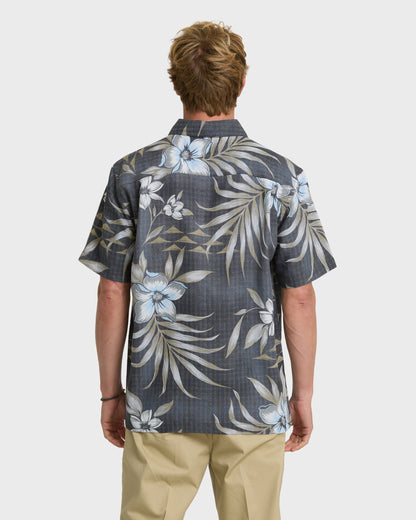 Waterman Palapa Floral Short Sleeve Woven Shirt - Phantom