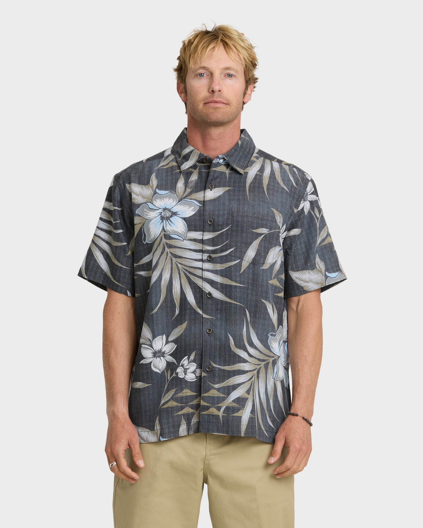 Waterman Palapa Floral Short Sleeve Woven Shirt - Phantom