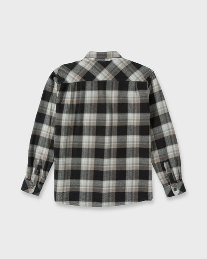 Waterman Dover Long Sleeve Flannel Overshirt - Black