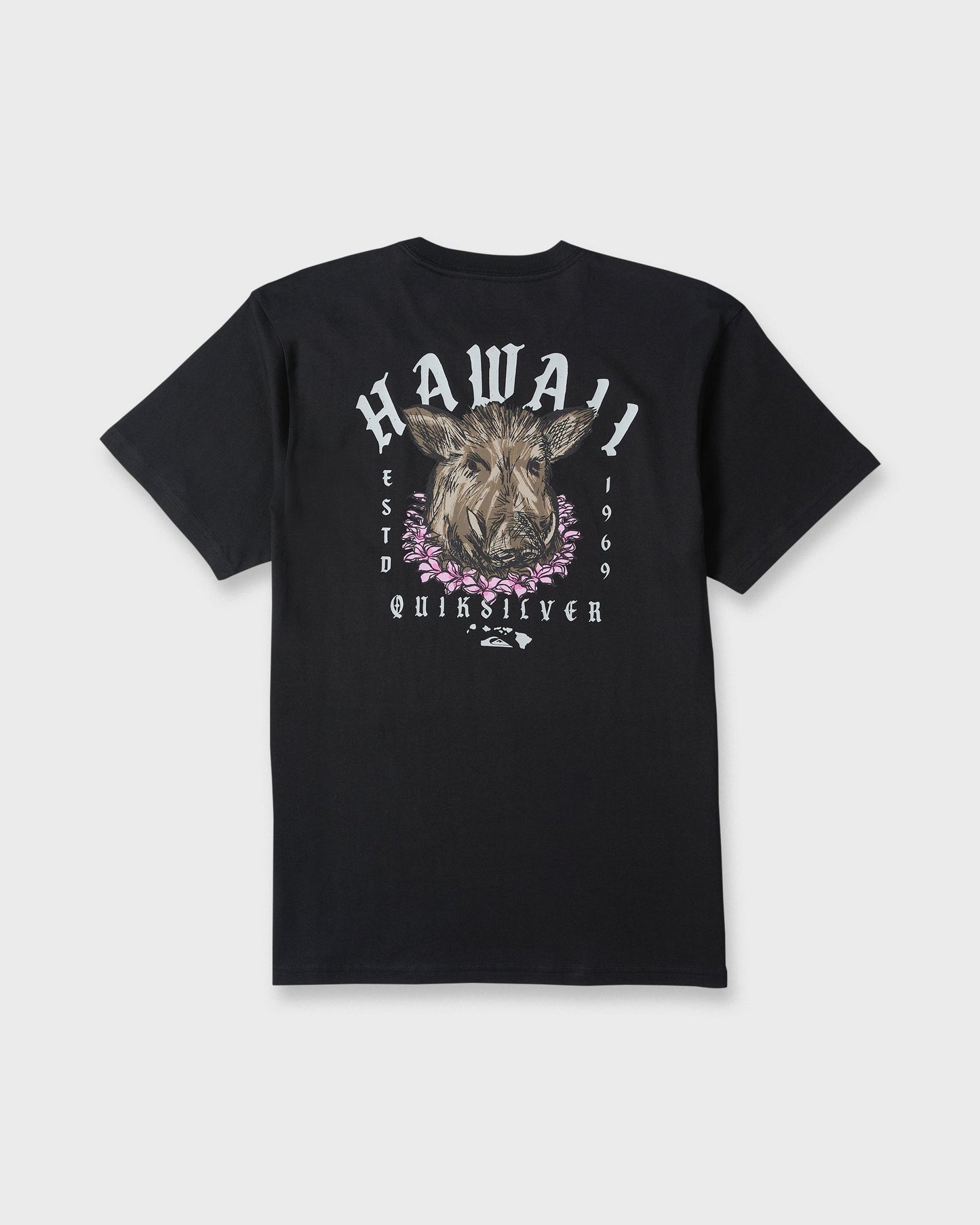 Hawaii Kalua Short Sleeve Cotton T-Shirt - Black
