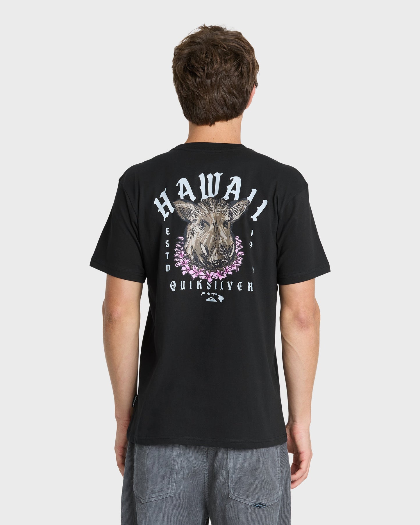 Hawaii Kalua Short Sleeve Cotton T-Shirt - Black