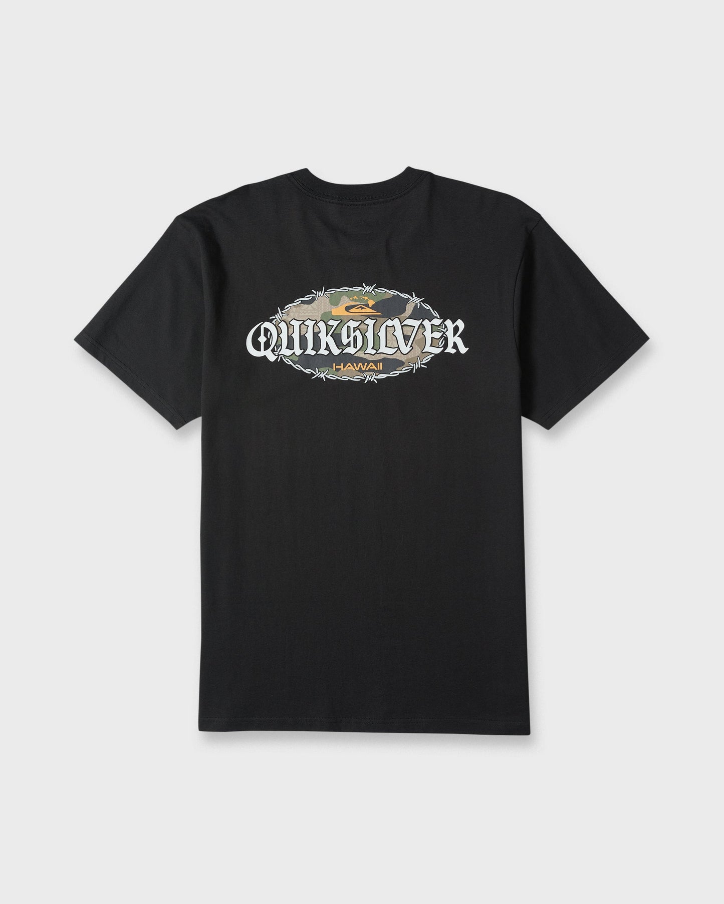 Hawaii Barb Wire Classic Short Sleeve Cotton T-Shirt - Black