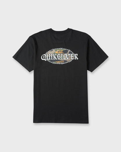 Hawaii Barb Wire Classic Short Sleeve Cotton T-Shirt - Black