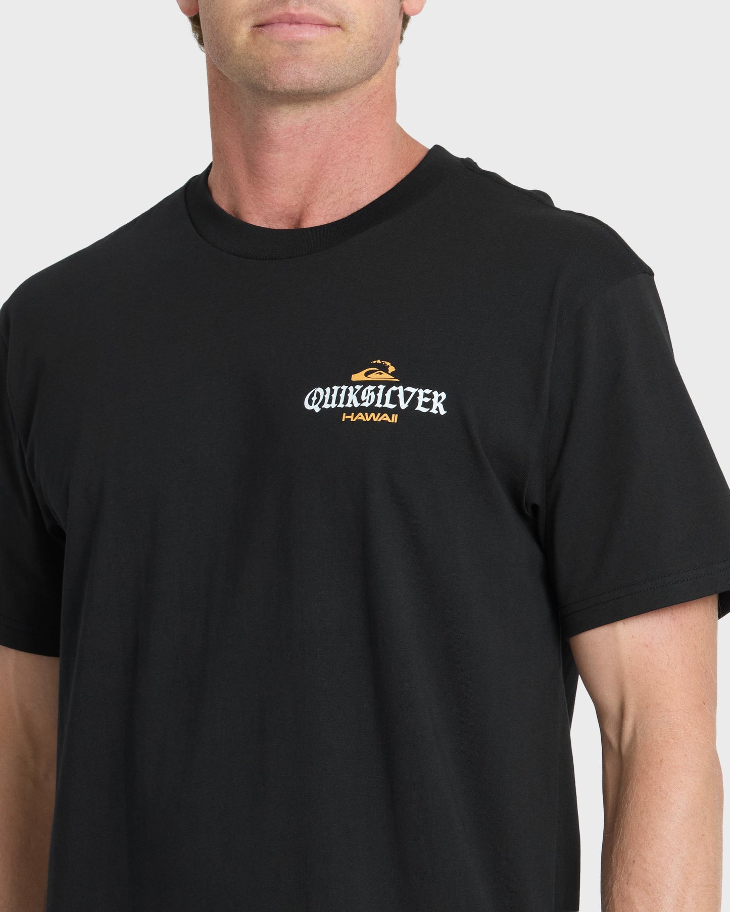 Hawaii Barb Wire Classic Short Sleeve Cotton T-Shirt - Black