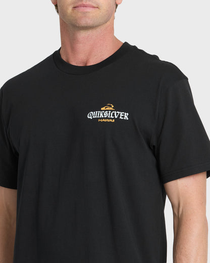Hawaii Barb Wire Classic Short Sleeve Cotton T-Shirt - Black
