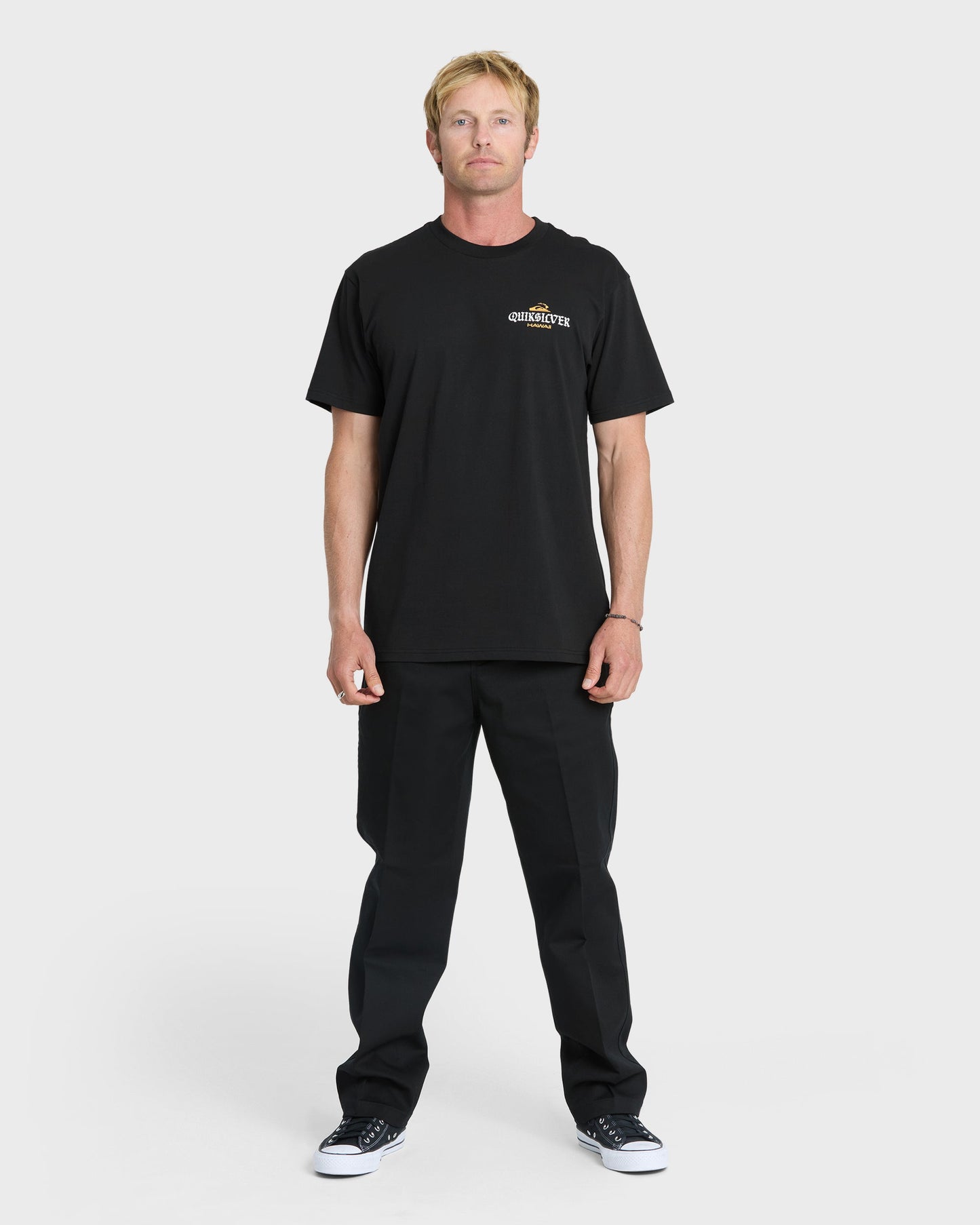 Hawaii Barb Wire Classic Short Sleeve Cotton T-Shirt - Black