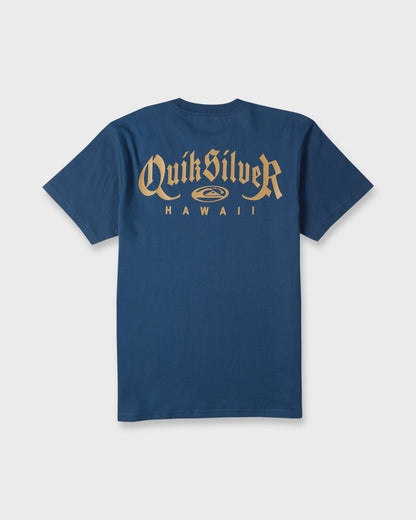 Hawaii Old English Classic Short Sleeve Knit T-Shirt - Dark Denim