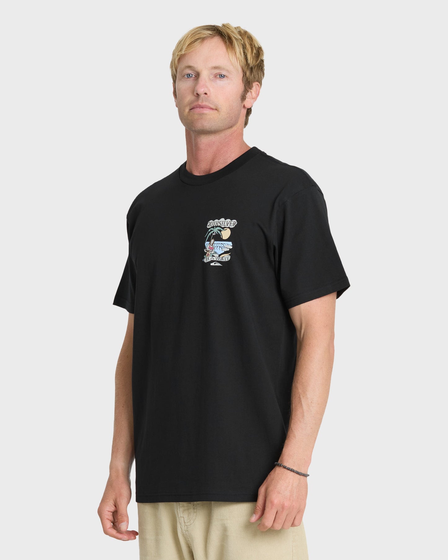 Hawaii Island Peace Short Sleeve Cotton T-Shirt - Black