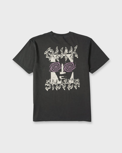 Metal Vision Pigment Dye Short Sleeve Cotton T-Shirt - Phantom