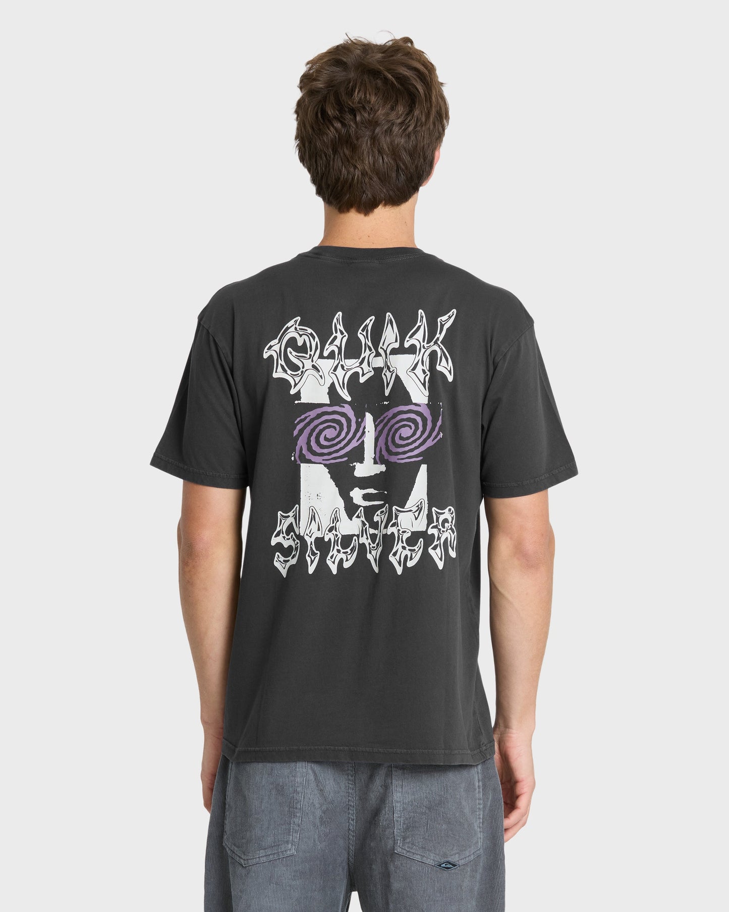 Metal Vision Pigment Dye Short Sleeve Cotton T-Shirt - Phantom
