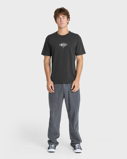 Metal Vision Pigment Dye Short Sleeve Cotton T-Shirt - Phantom