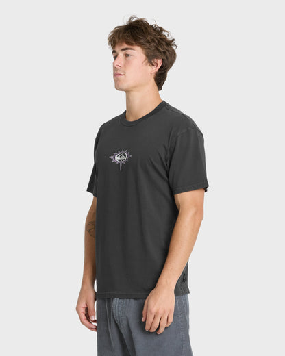 Metal Vision Pigment Dye Short Sleeve Cotton T-Shirt - Phantom
