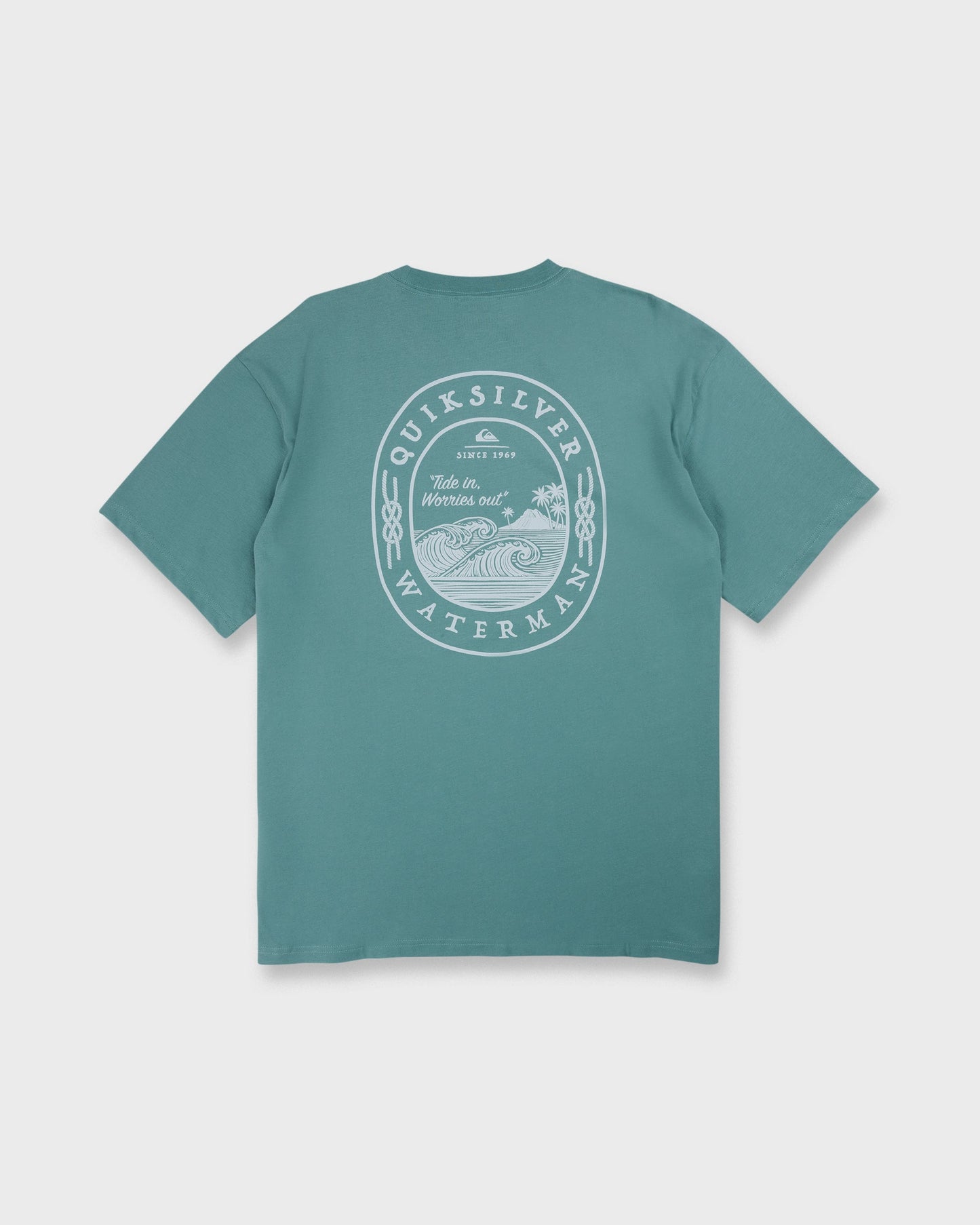 Waterman Worries Out Short Sleeve Cotton T-Shirt - North Atlantic