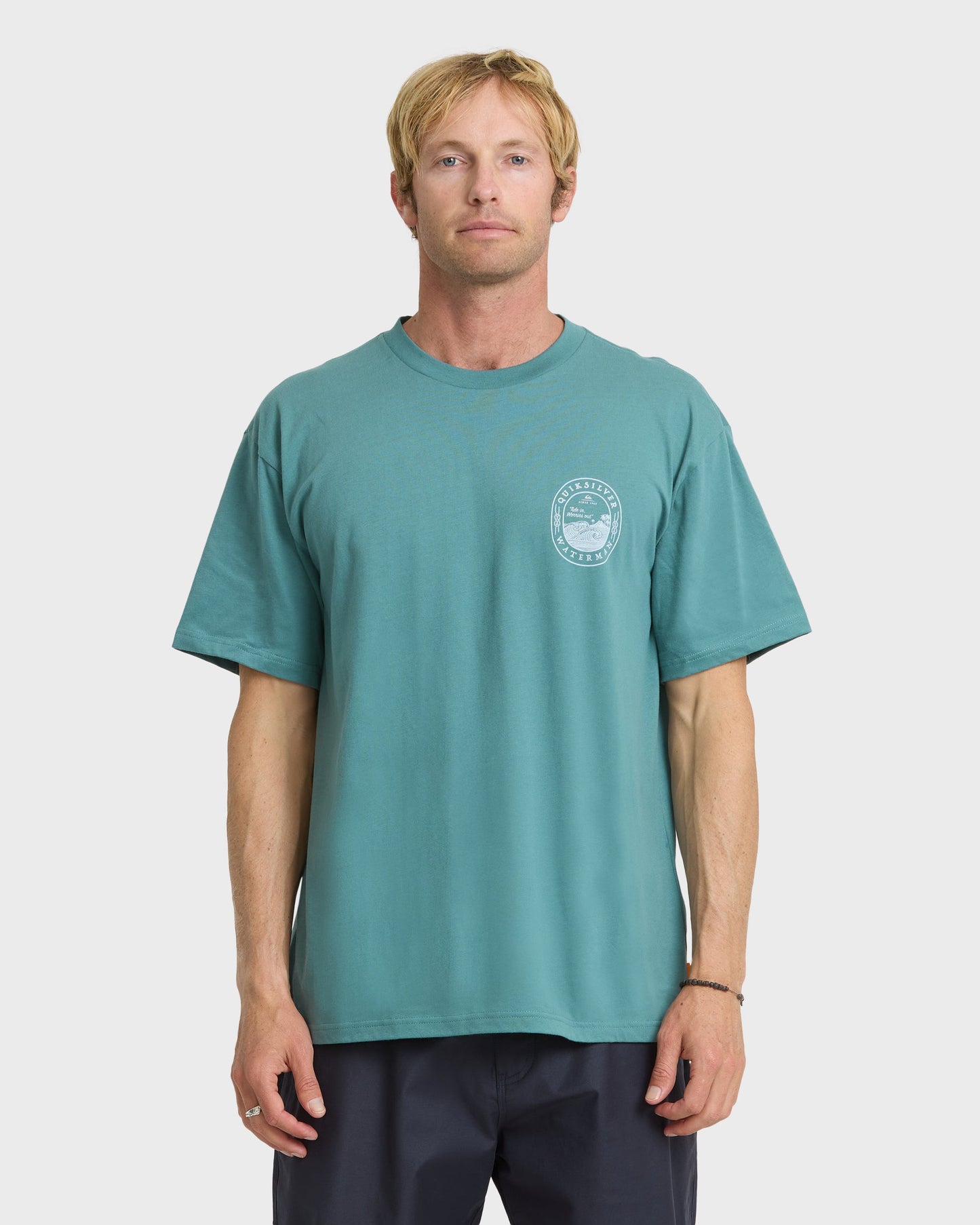 Waterman Worries Out Short Sleeve Cotton T-Shirt - North Atlantic