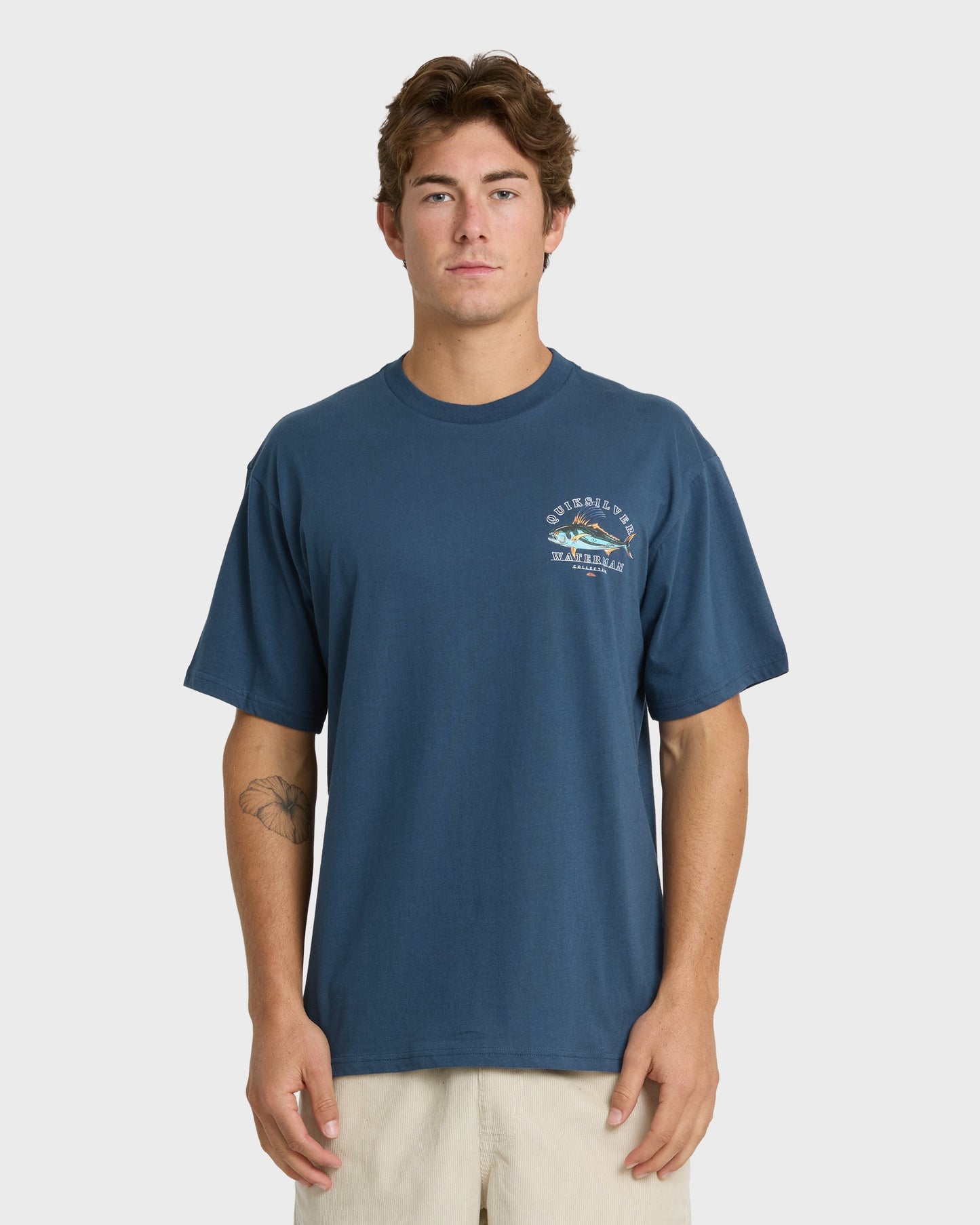 Waterman Rooster Classic Short Sleeve Knit T-Shirt - Dark Denim