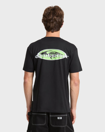 Chrome English Short Sleeve Knit T-Shirt - Black