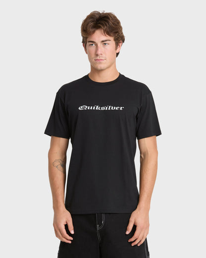 Chrome English Short Sleeve Knit T-Shirt - Black