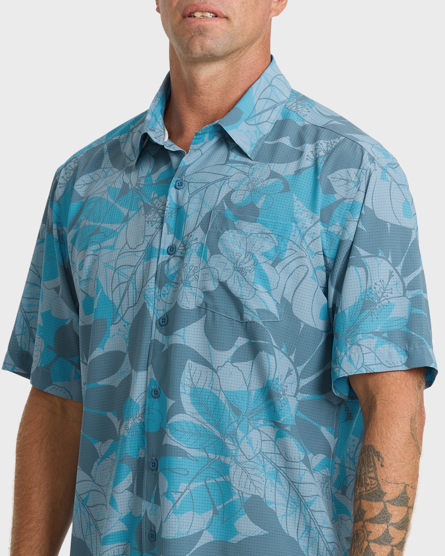 Waterman Performance Pack Short Sleeve Woven Shirt - Real Teal