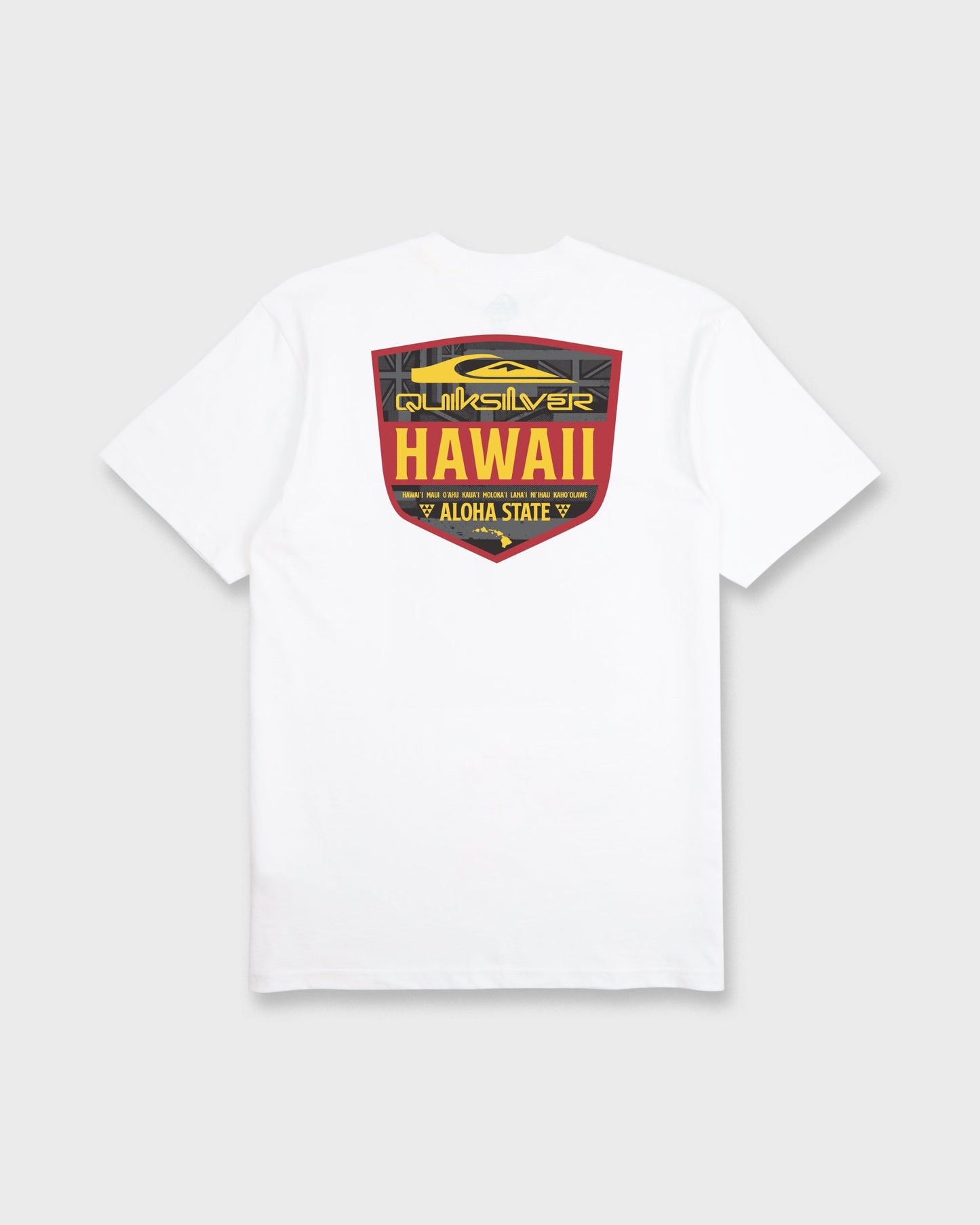 Hawaii Shield Short Sleeve Cotton T-Shirt - White