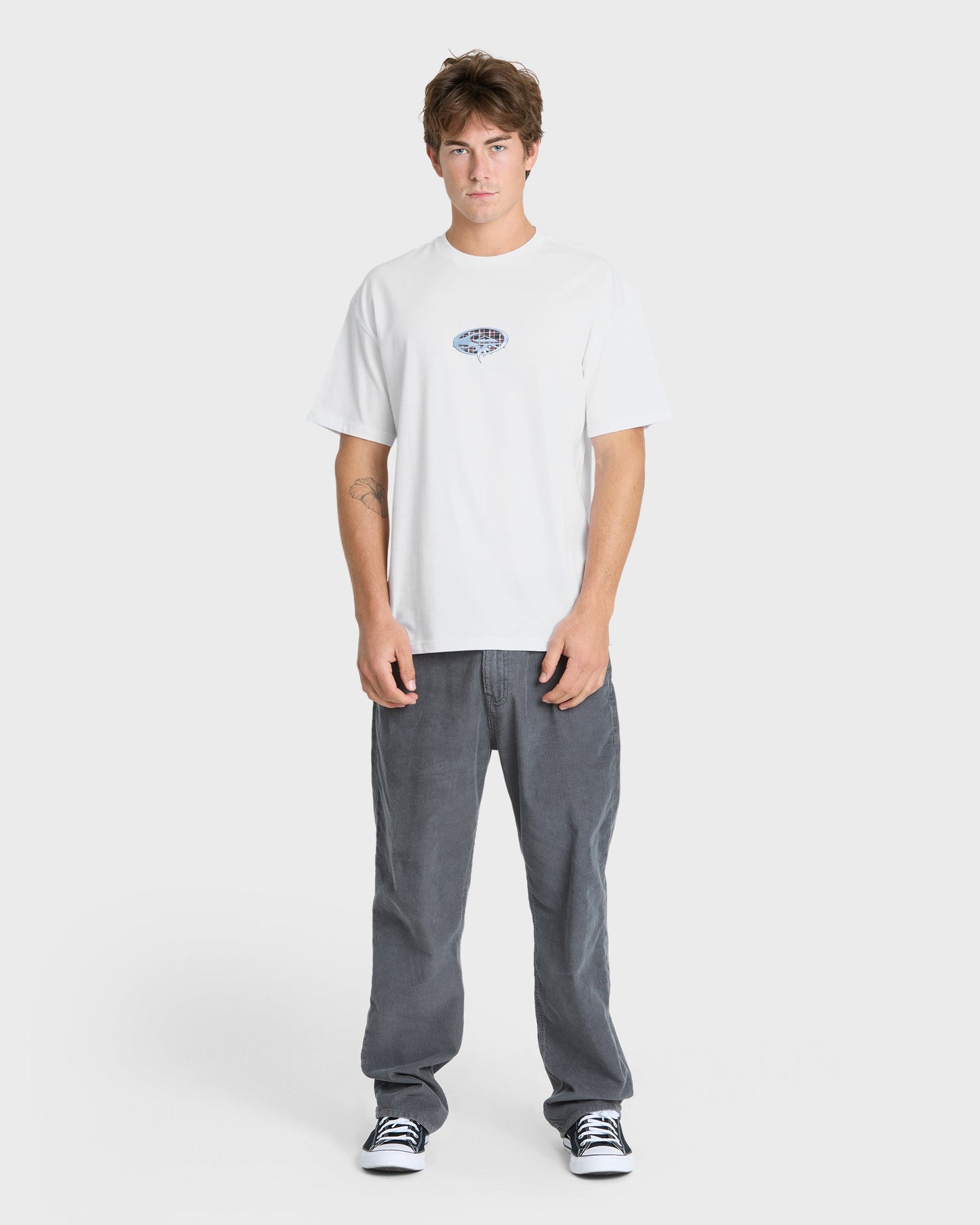 Chrome Thorn Mercury Short Sleeve Knit T-Shirt - White