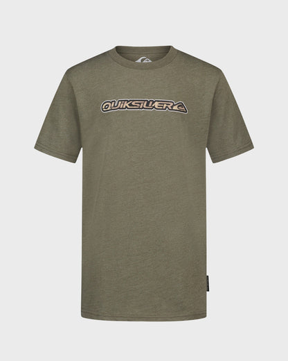 Boys Camo Wordmark Short Sleeve T-Shirt