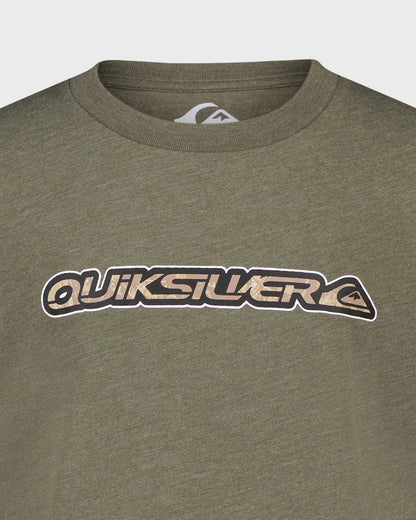 Boys Camo Wordmark Short Sleeve T-Shirt