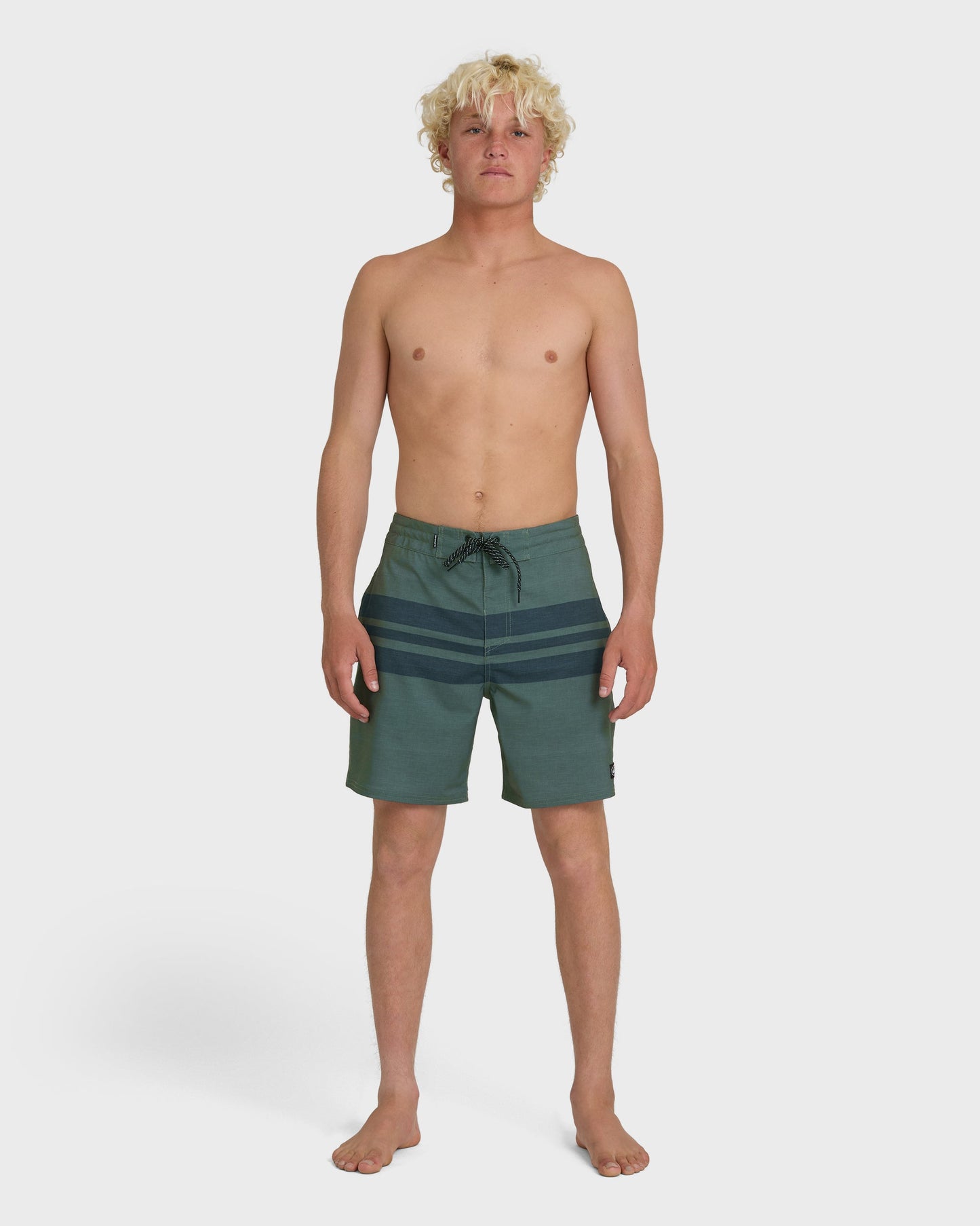 Surfsilk Street Trunk Stripe 18" Boardshorts - Grape Leaf