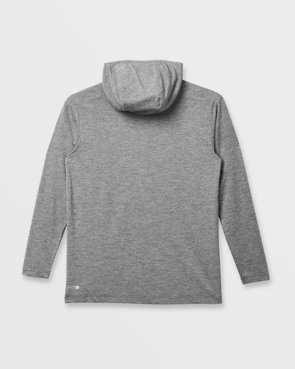 Dna Logo Surf Hood Long Sleeve Surf Tee - Smoked Gray Heather