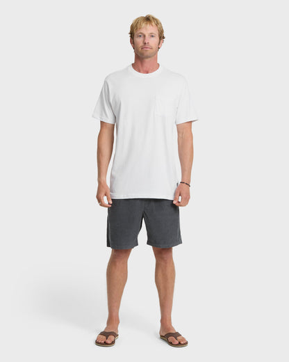 Saltwater Pocket Tee - White
