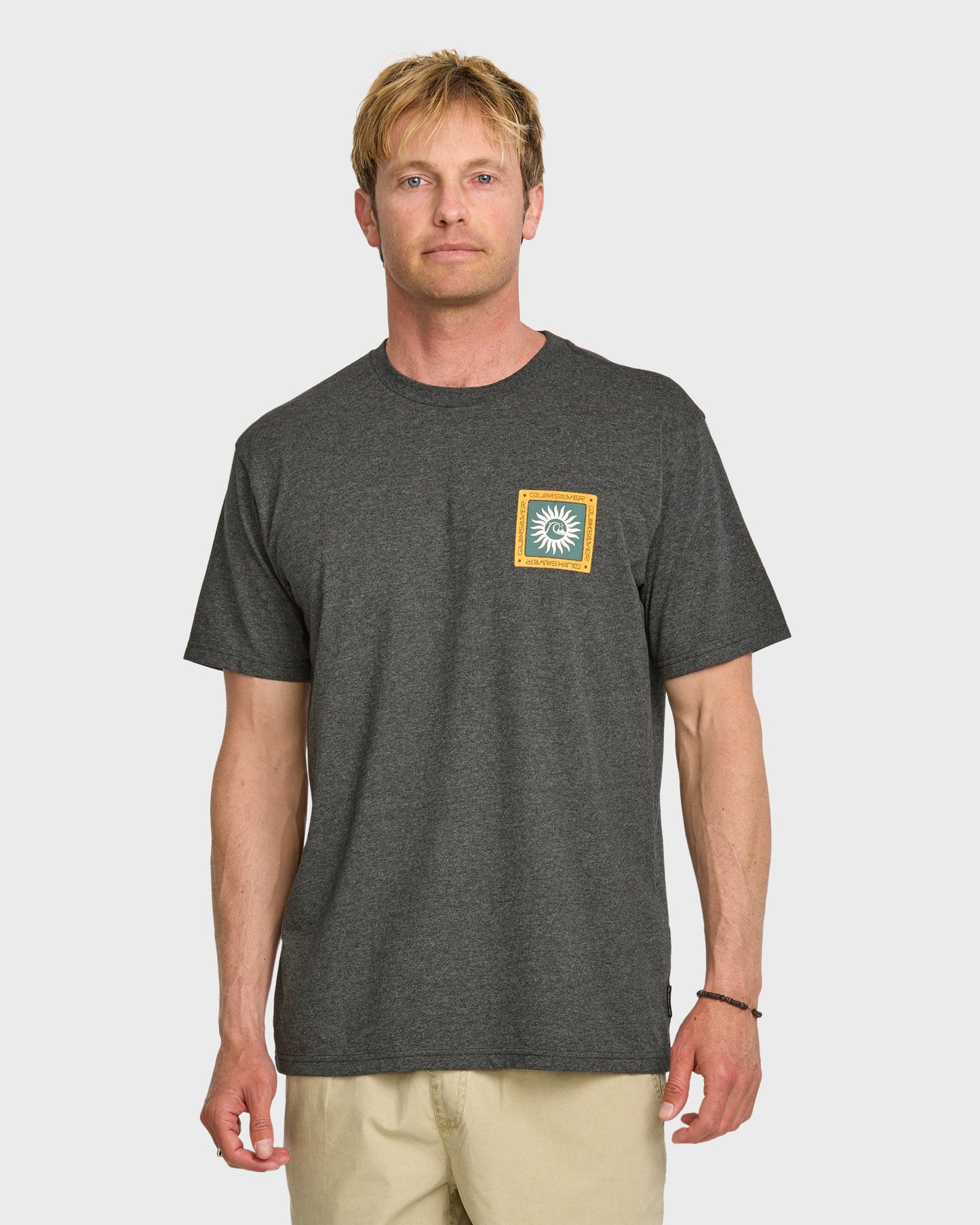 Sun Roots Organic Heather T-Shirt - Silver White Heather