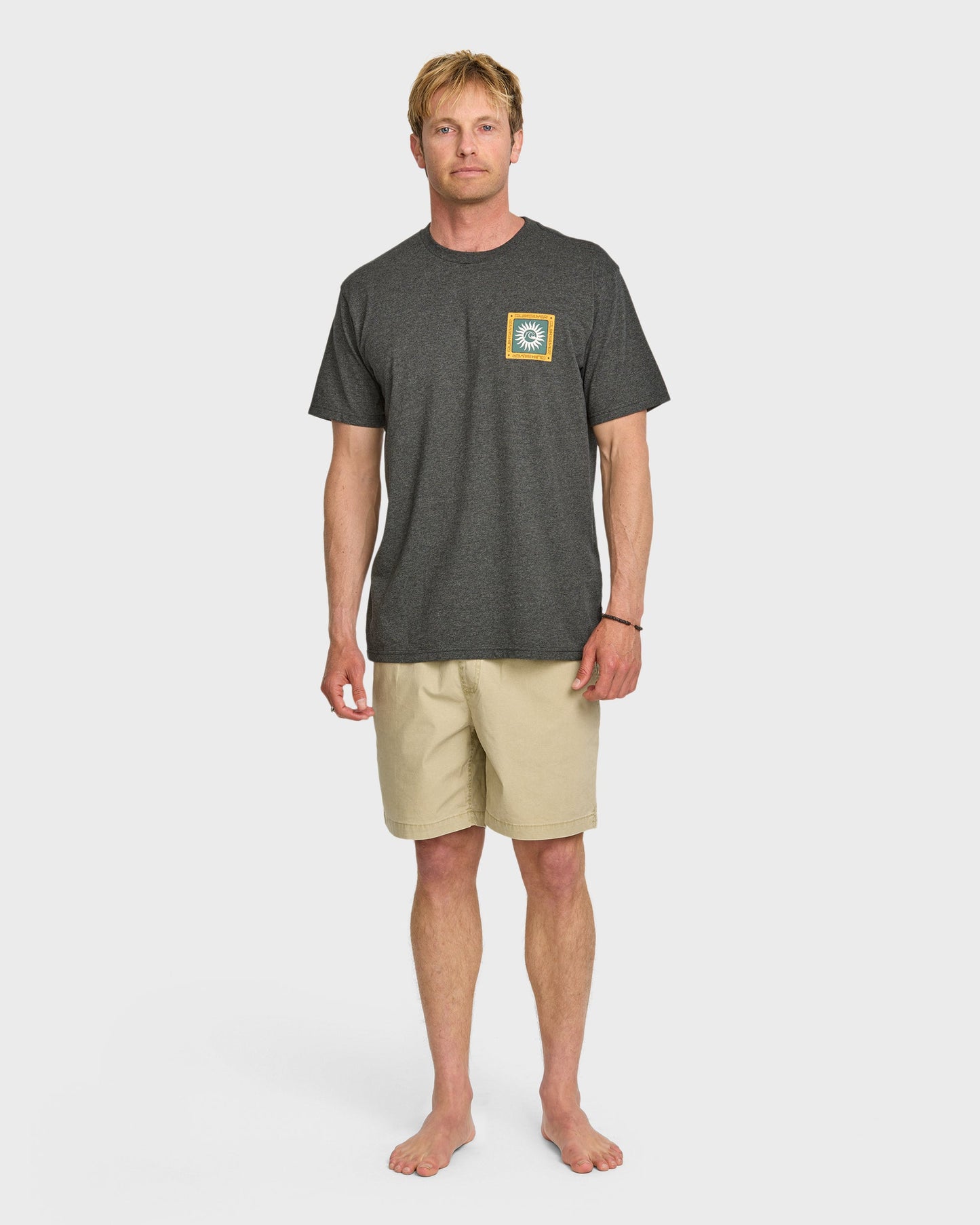 Sun Roots Organic Heather T-Shirt - Silver White Heather