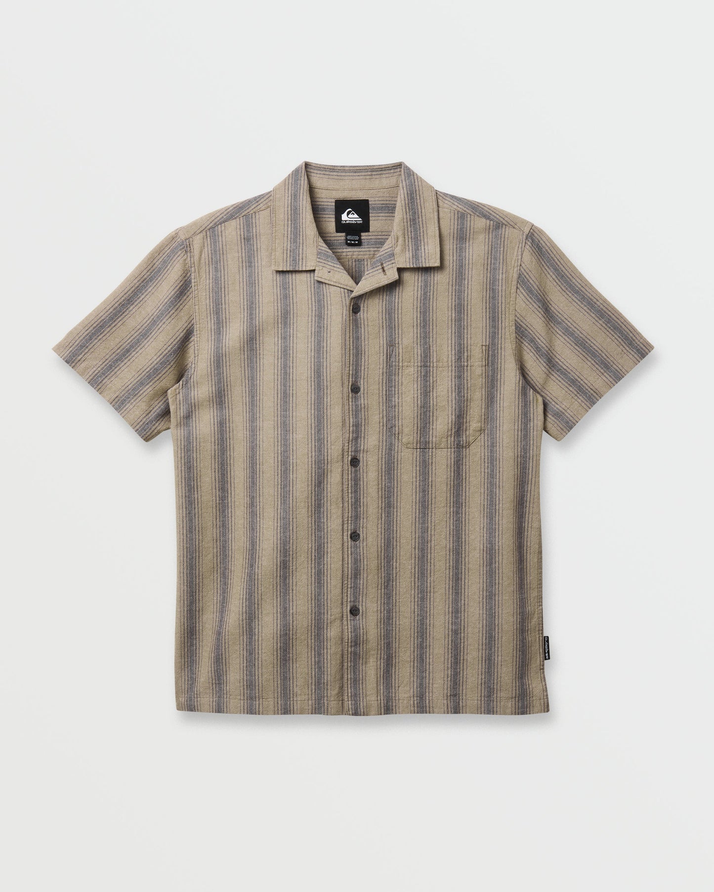 Oxford Stripe Casual Short Sleeve Shirt - Fallen Rock