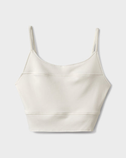 Rhea Solid Cropped Rib Tank