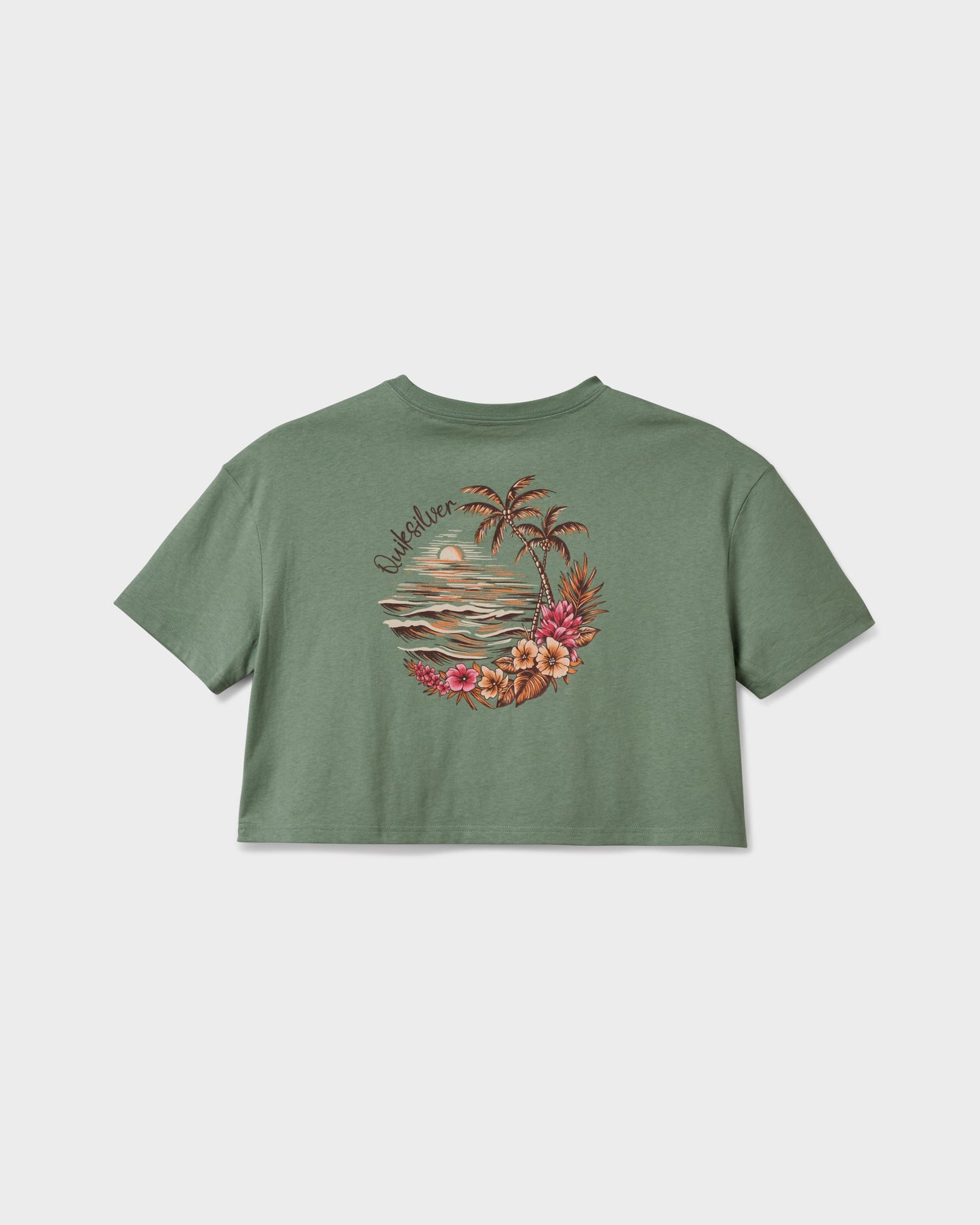 Island Time Short Sleeve Cropped Boyfriend T-Shirt