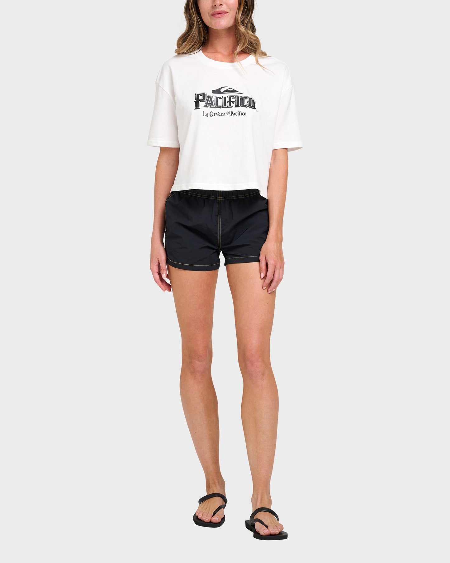 Quiksilver X Pacifico Cropped Boyfriend T-Shirt