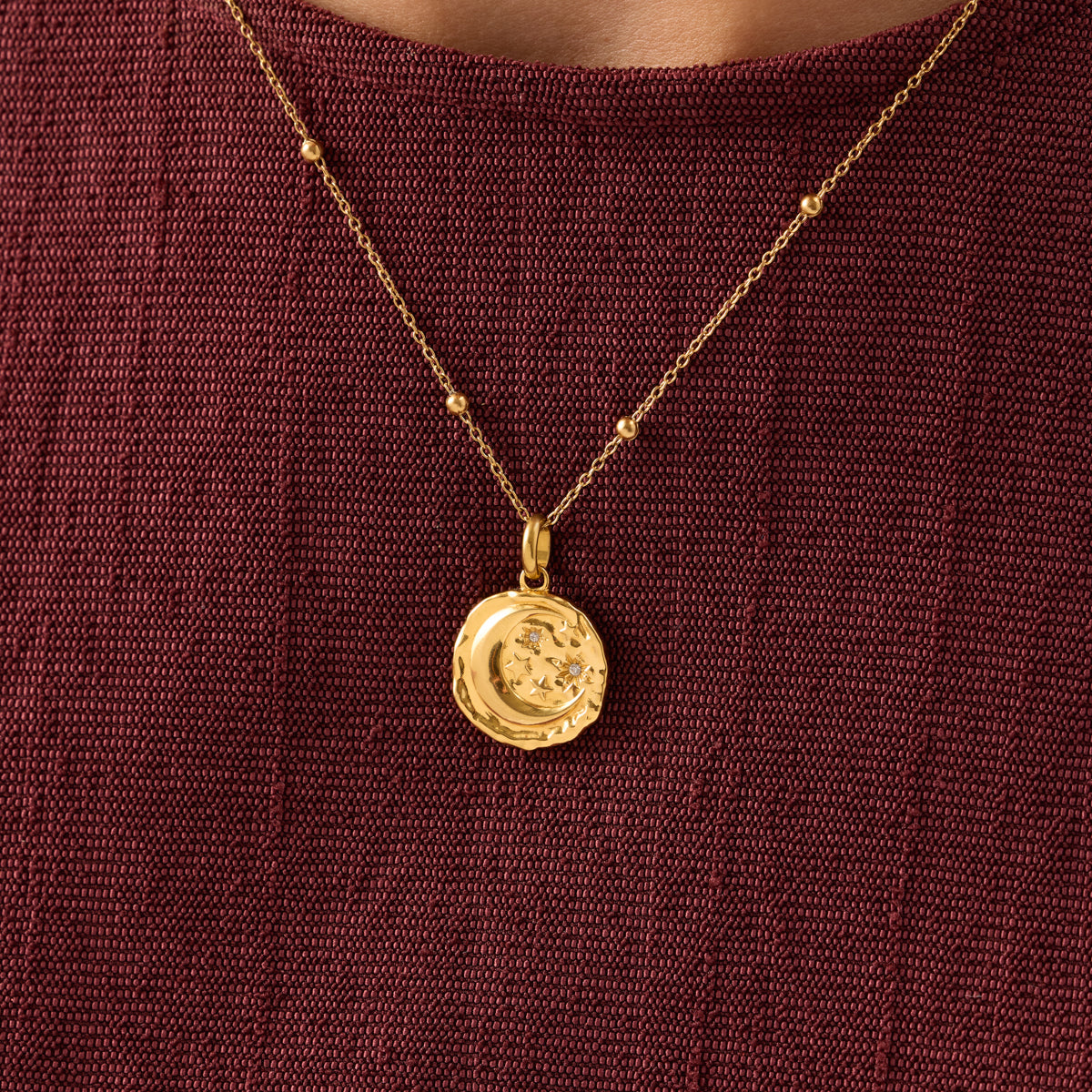 Talisman Celestial Birthstone Necklace (Gold)
