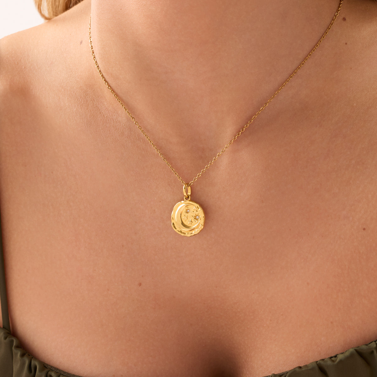 Talisman Celestial Birthstone Necklace (Gold)