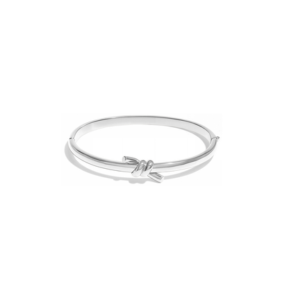 Twisted Knot Bangle (Silver)