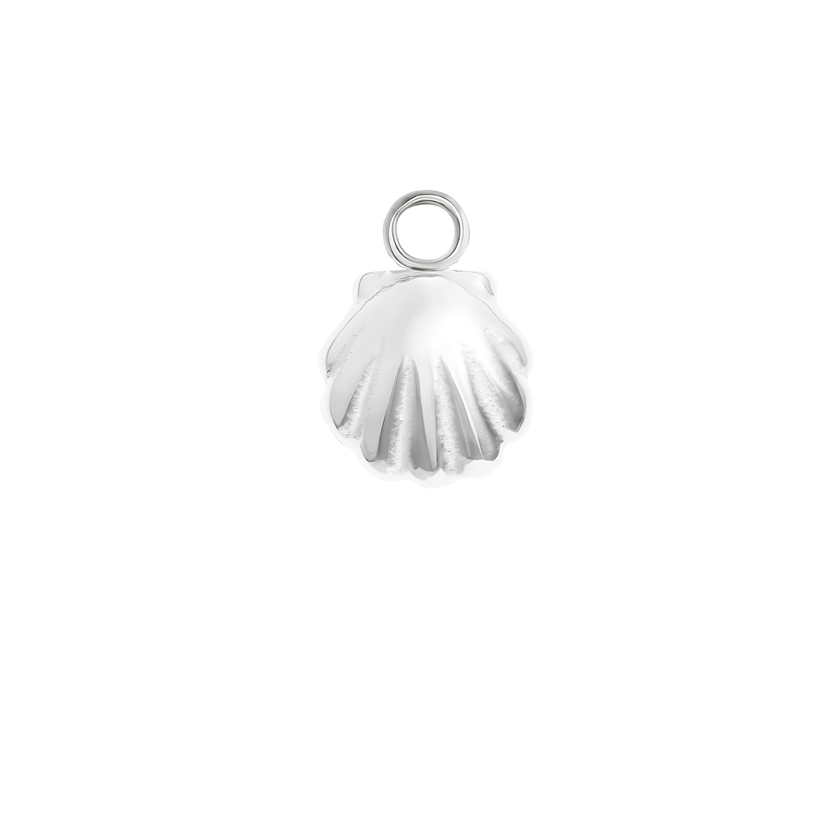 Written In The Sand Mini Scallop Shell Charm (Silver)