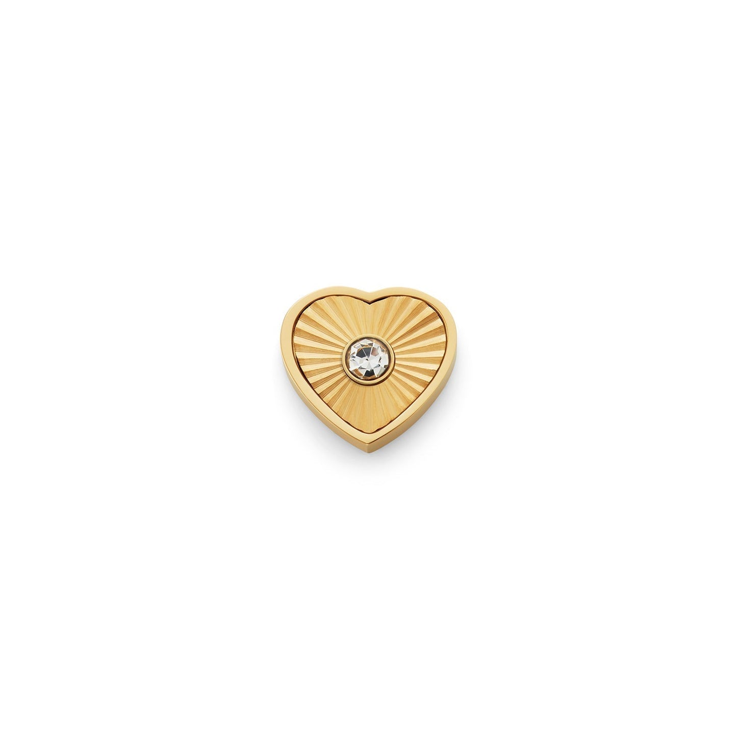 Textured Heart Charms (Gold) - Birthstone