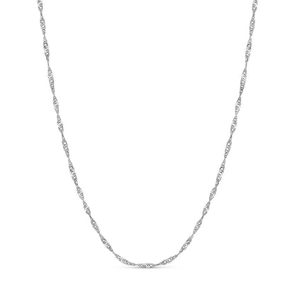 Twisted Chain Necklace (Silver)