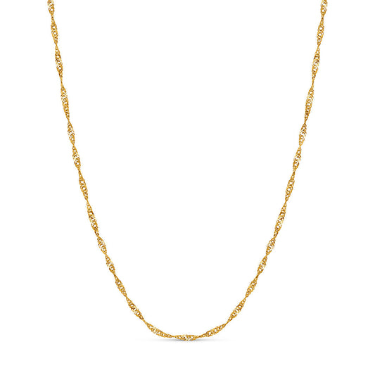 Twisted Chain Necklace (Gold)