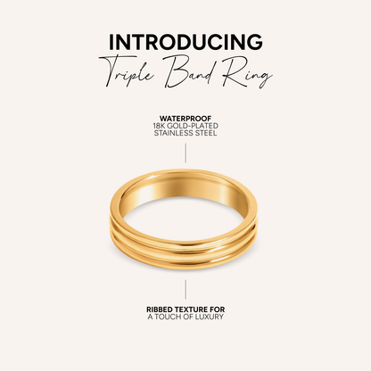 Triple Band Ring (Gold)