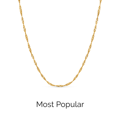 Written in The Sand Initial Necklace (Gold)