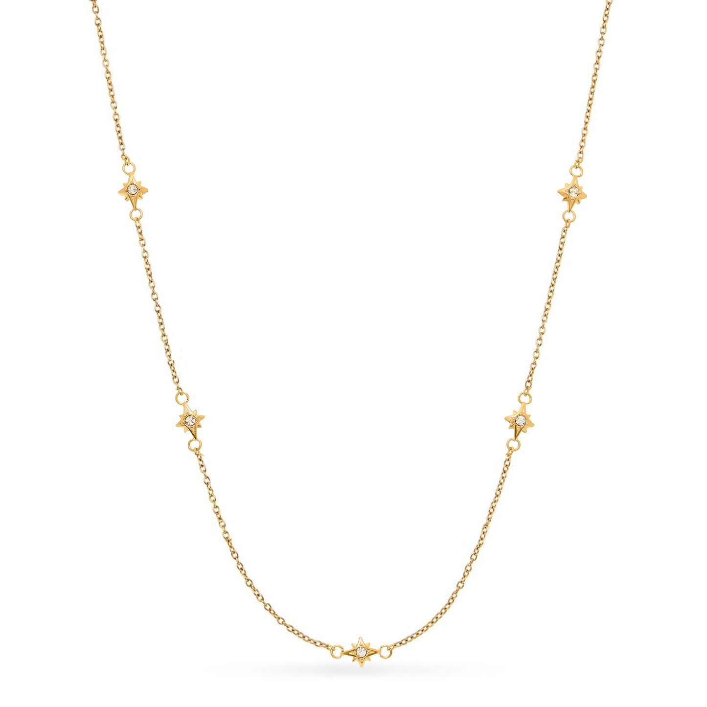 Written In The Stars Handwriting Tag Necklace (Gold)