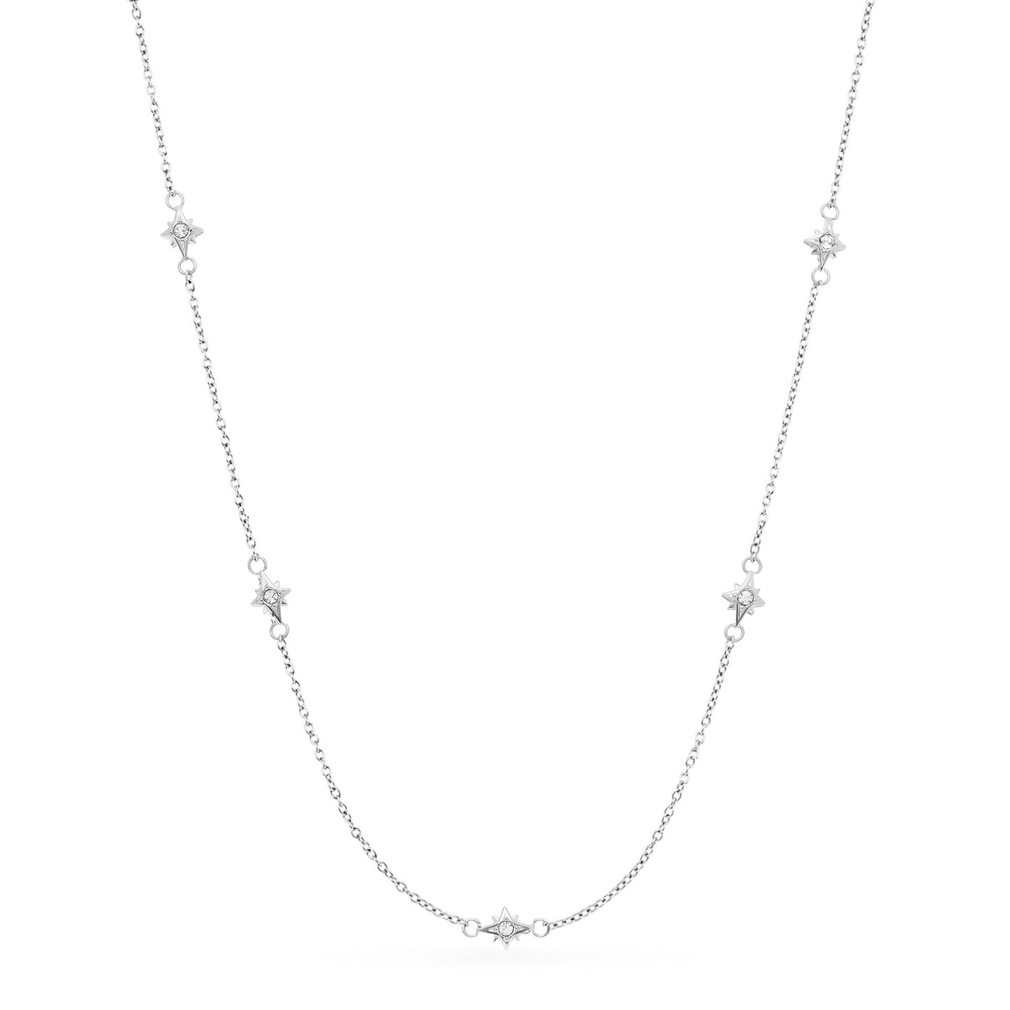Written In The Stars Handwriting Tag Necklace (Silver)