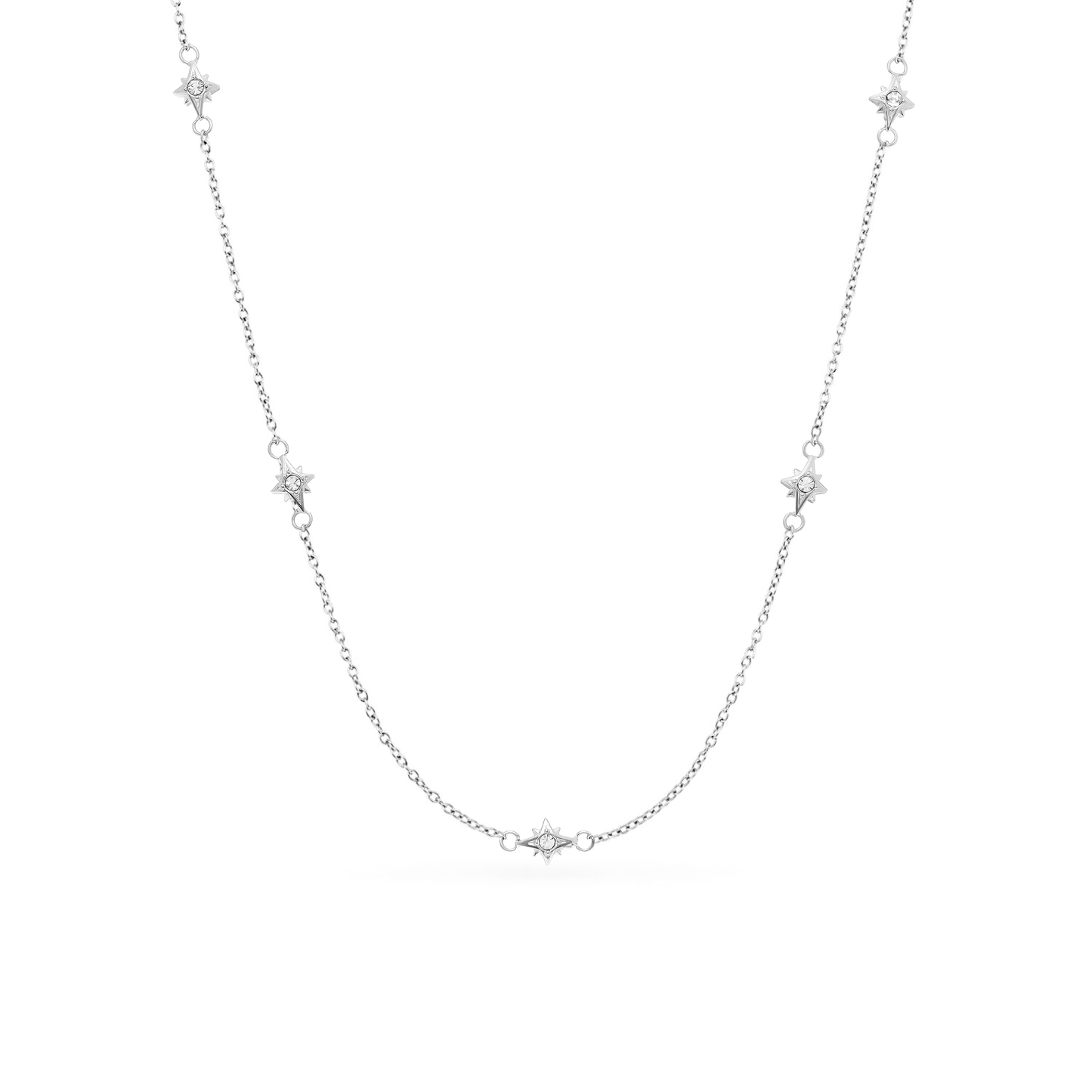 Written In The Stars Handwriting Tag Necklace (Silver)