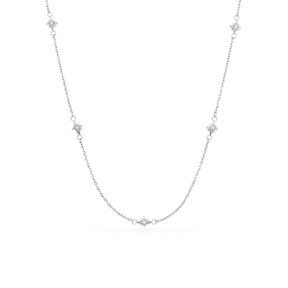 Written In The Stars Handwriting Tag Necklace (Silver)