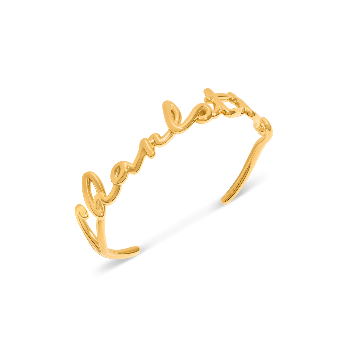 Written In The Sand Custom Name Bangle (Gold)