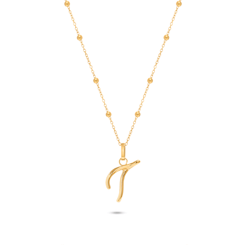 Written in The Sand Initial Necklace (Gold)
